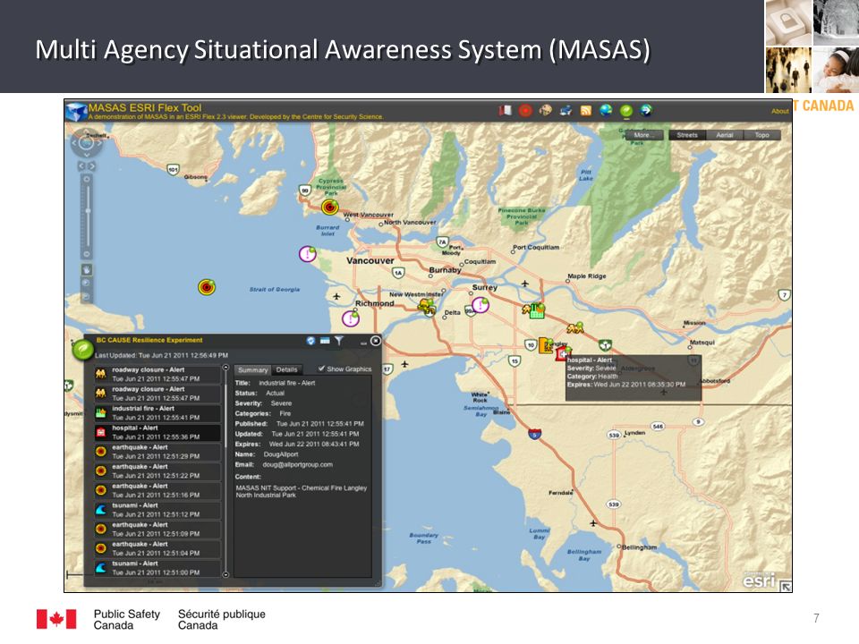 Multi Agency Situational Awareness System (MASAS) 7