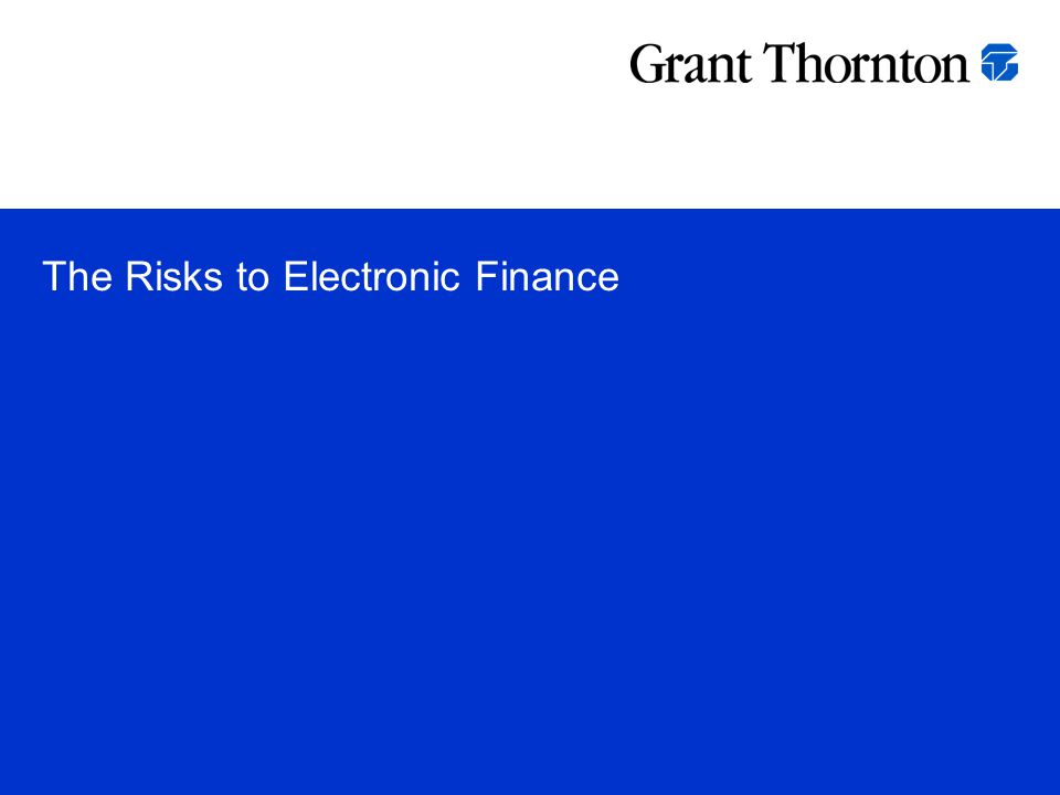 The Risks to Electronic Finance