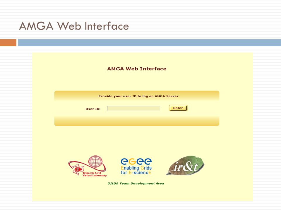 AMGA Web Interface