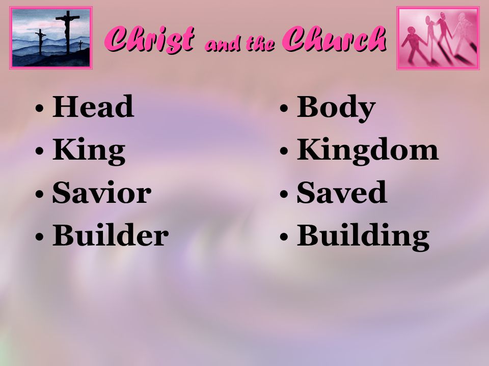 Christ and the Church Head King Savior Builder Body Kingdom Saved Building