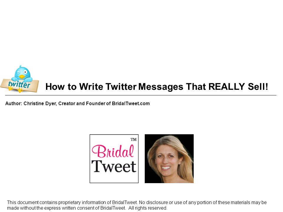 How to Write Twitter Messages That REALLY Sell.