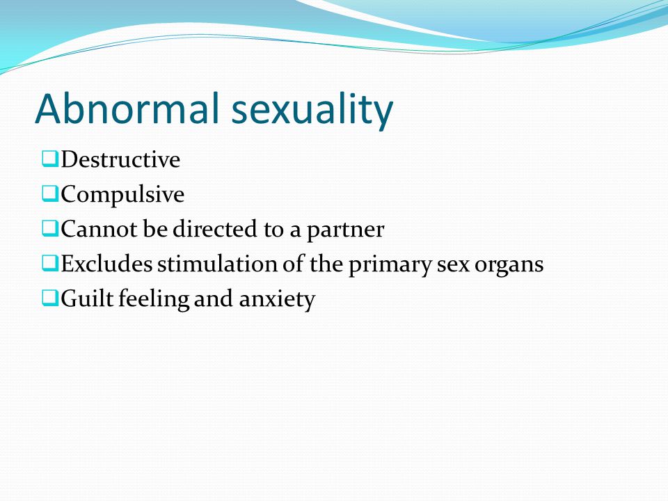 Excludes stimulation of the primary sex organs ? 