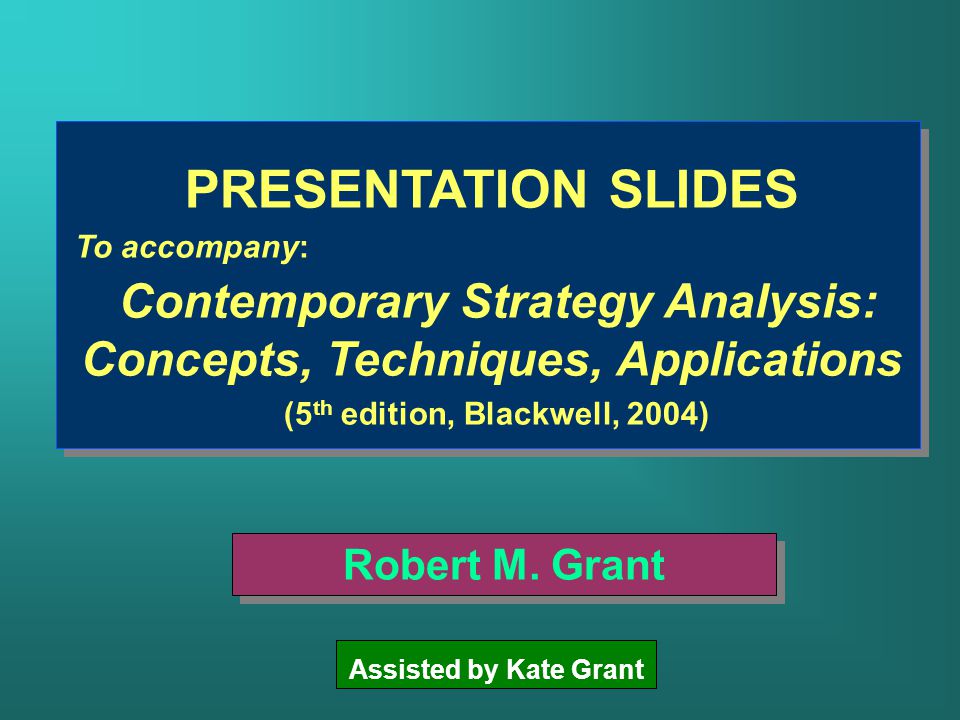 Contemporary strategy analysis