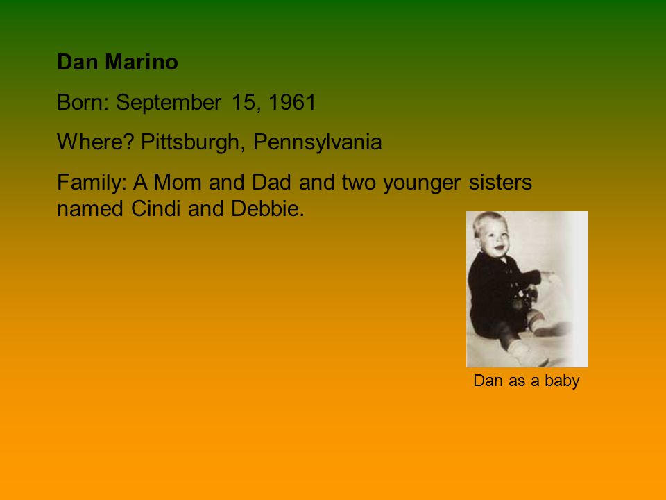Dan Marino PowerPoint By: David The Legend