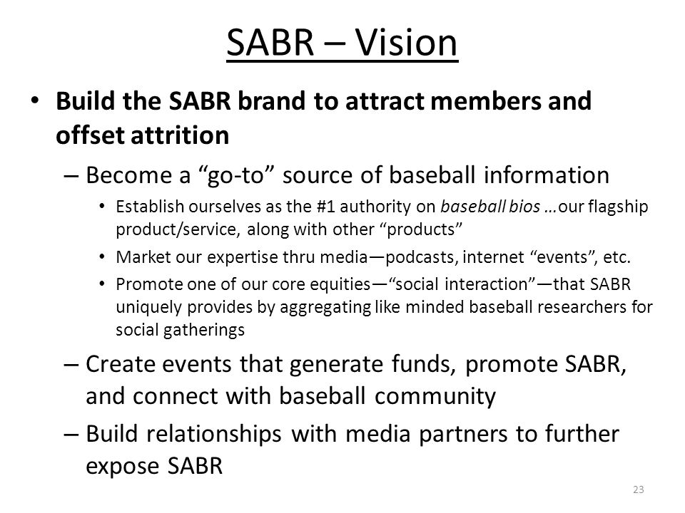 Sabr Vision Sabr Board Of Directors August Why Do We Need A New Vision