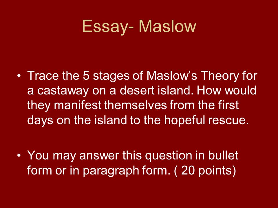 castaway essay