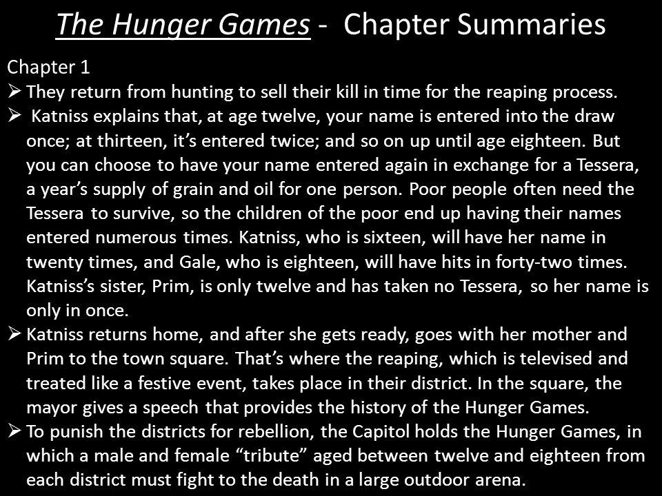 hunger games short summary book 1