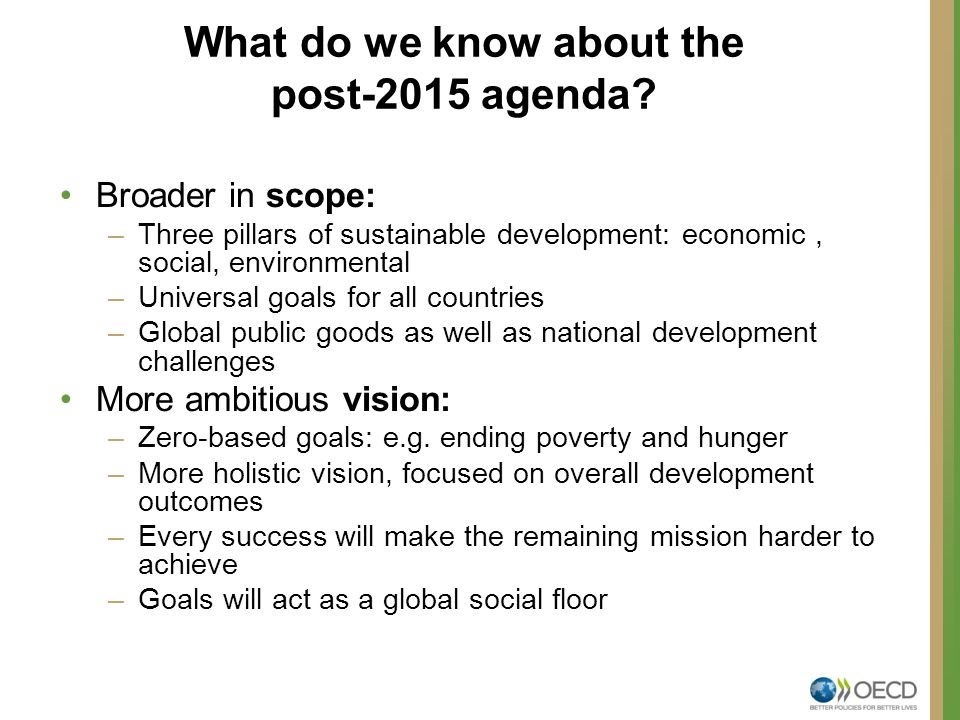 What do we know about the post-2015 agenda.