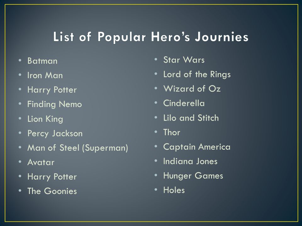 Batman Iron Man Harry Potter Finding Nemo Lion King Percy Jackson Man of Steel (Superman) Avatar Harry Potter The Goonies Star Wars Lord of the Rings Wizard of Oz Cinderella Lilo and Stitch Thor Captain America Indiana Jones Hunger Games Holes