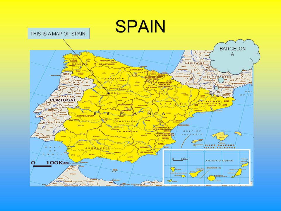 SPAIN BARCELON A THIS IS A MAP OF SPAIN.