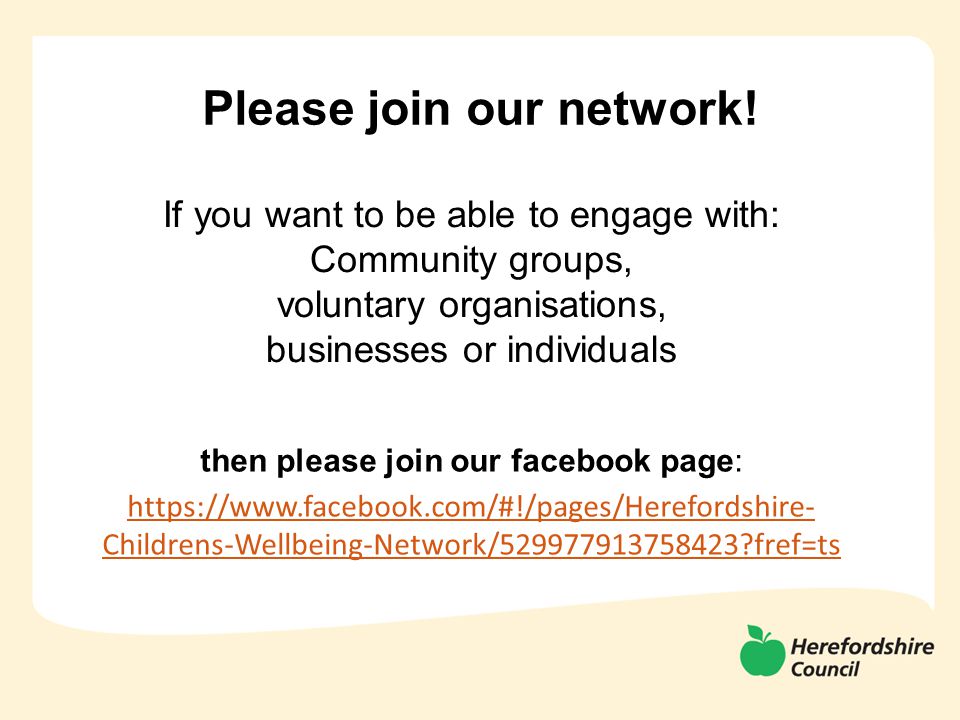 Please join our network.