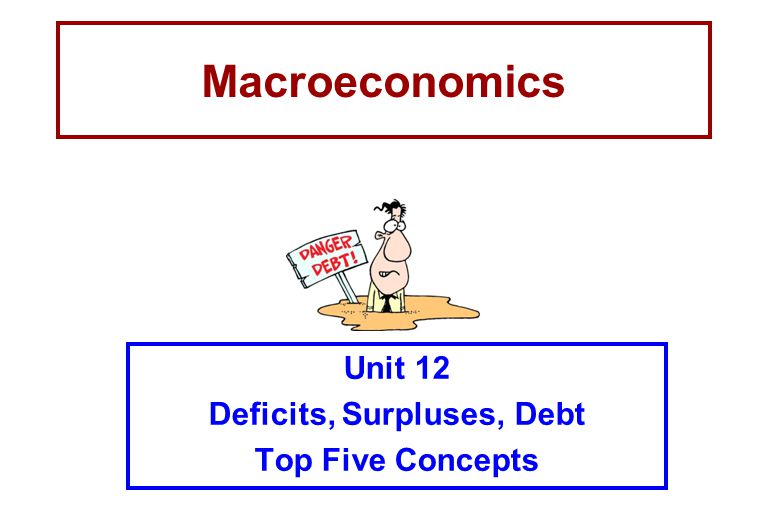 Macroeconomics Unit 12 Deficits, Surpluses, Debt Top Five Concepts
