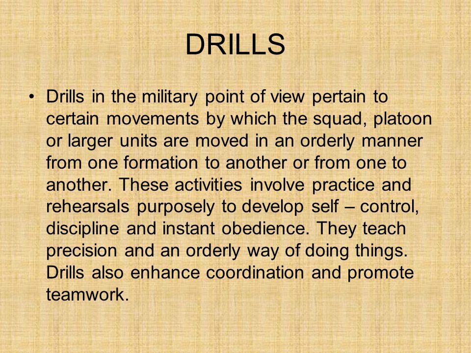 Introduction Young women and men have frequently been asking question like: Why do we have to attend drills and ceremonies.
