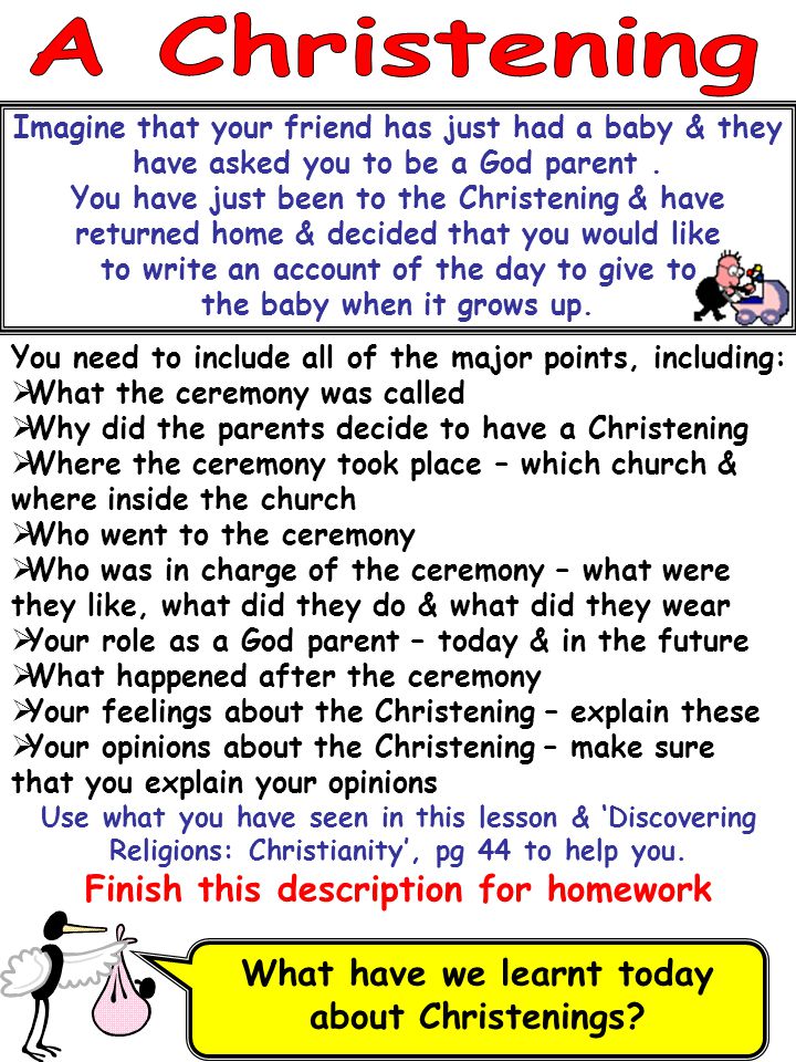 What have we learnt today about Christenings.