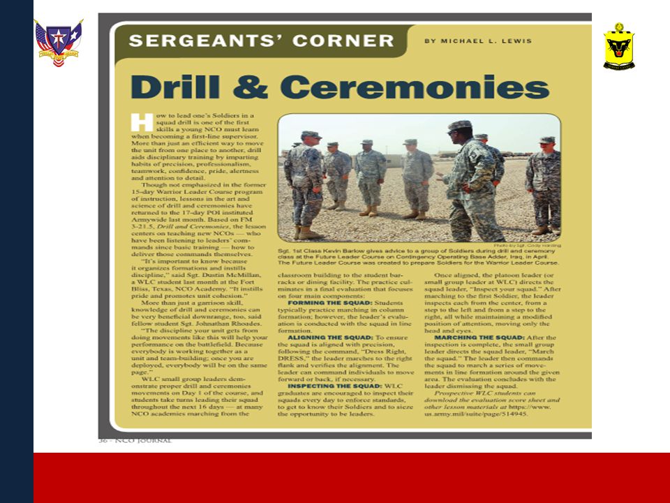 TXSG NCOA Drill And Ceremony Squad Drill Ppt Download