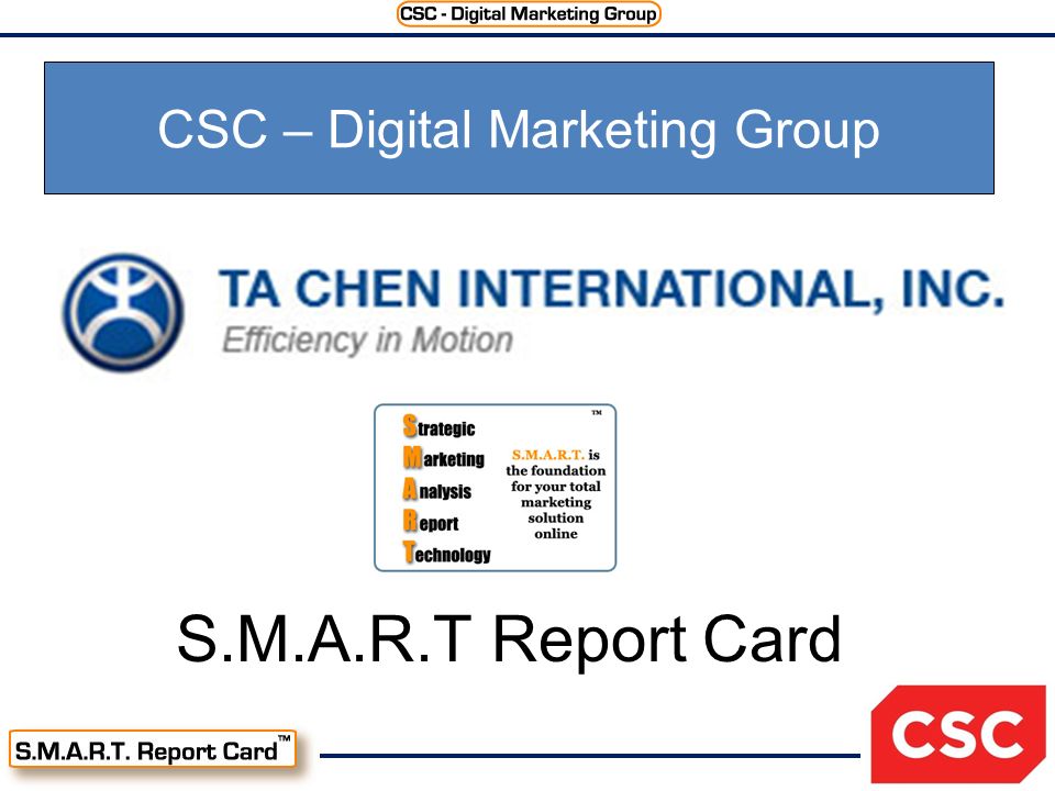 S.M.A.R.T Report Card CSC – Digital Marketing Group