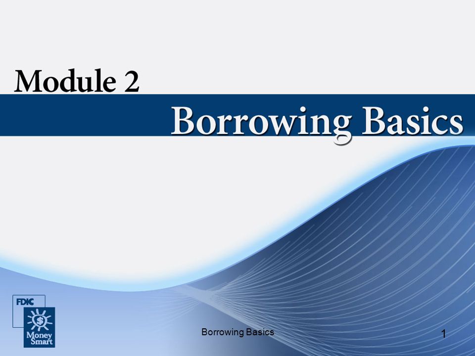 Borrowing Basics 1