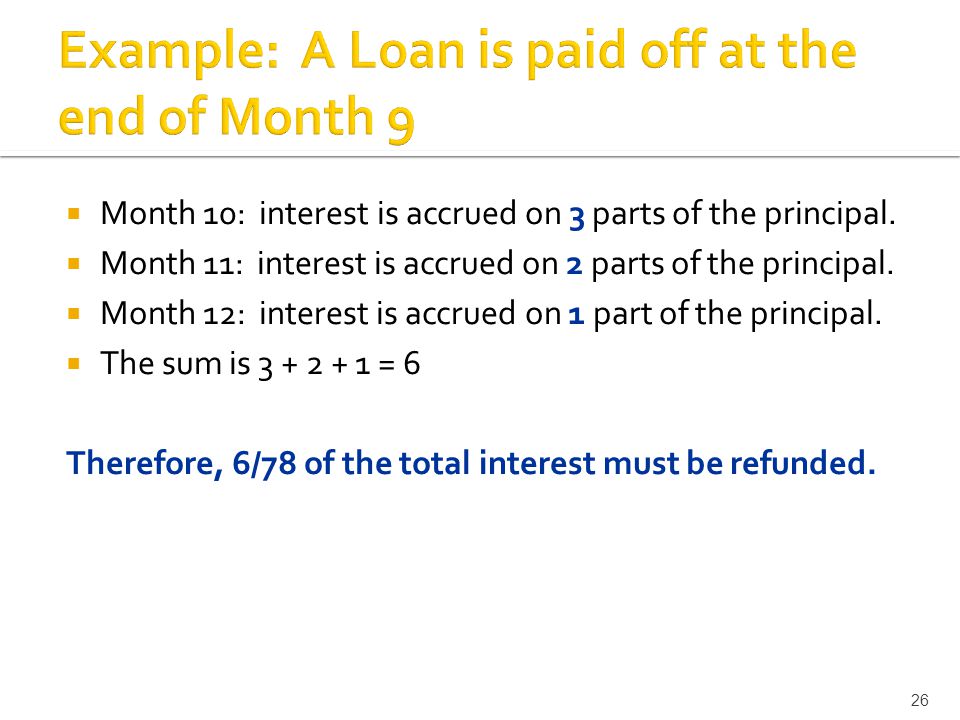  Month 10: interest is accrued on 3 parts of the principal.