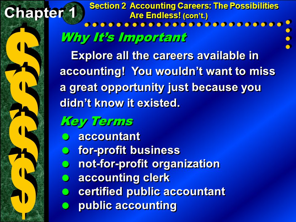 Why It’s Important Explore all the careers available in accounting.