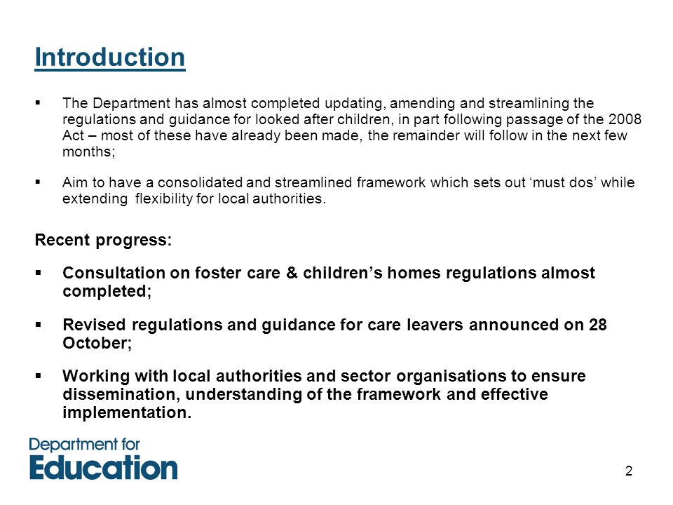 regulation of care provision for looked after children
