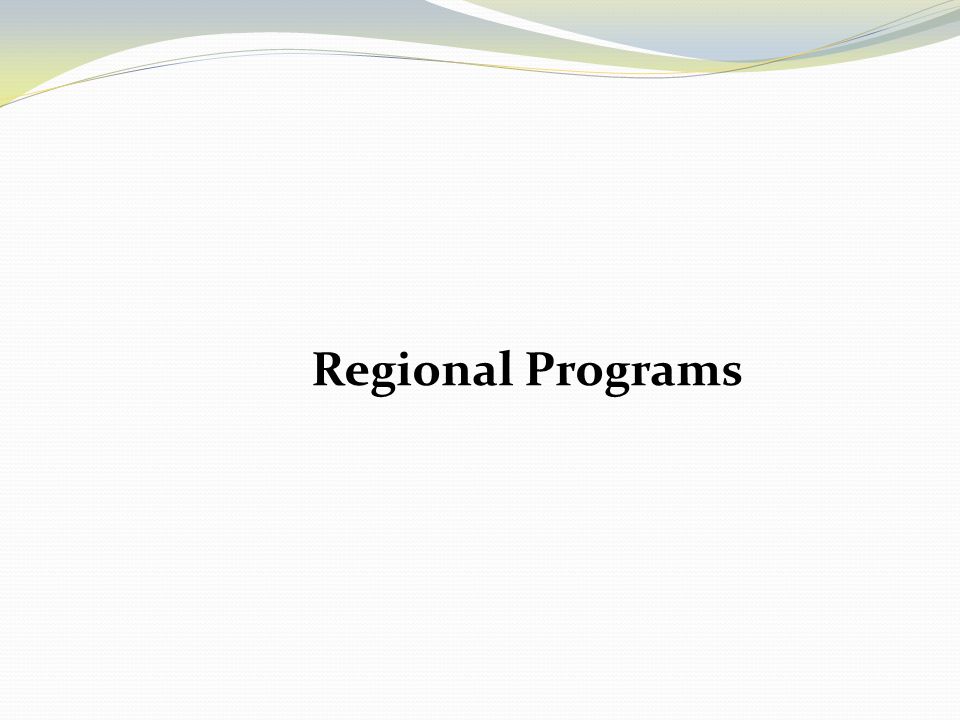 Regional Programs