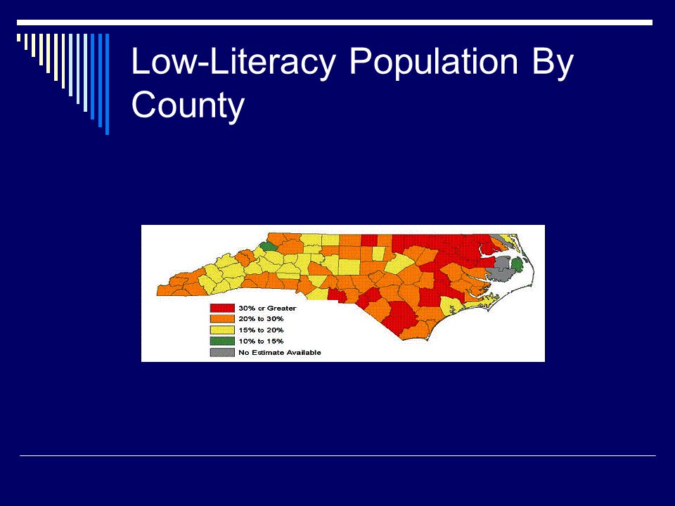 Low-Literacy Population By County