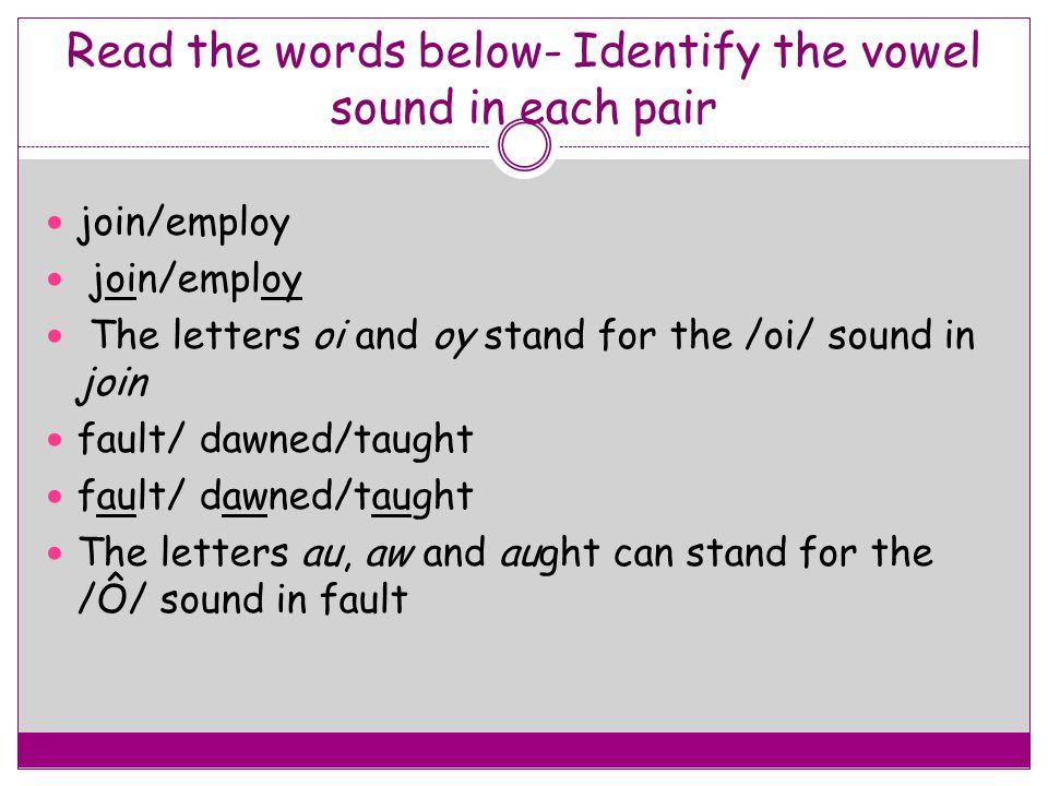 Syllable Patterns Vowel Digraphs Read the words below Identify Syllable Patterns Vowel Digraphs Read the words below Identify
