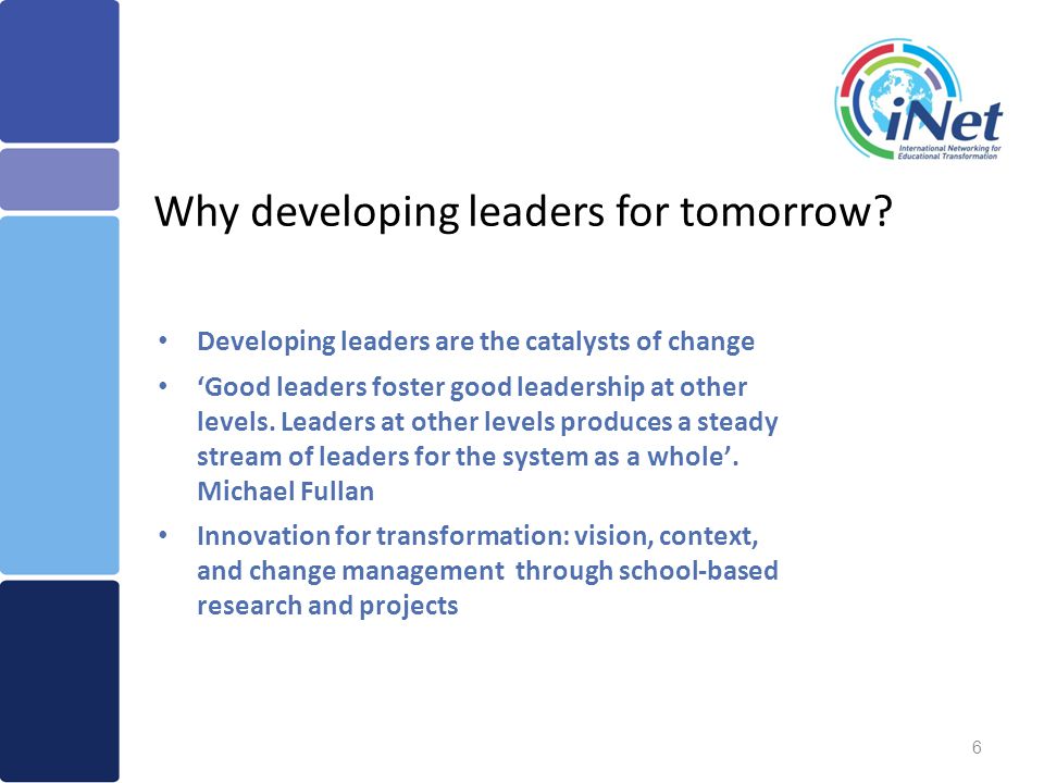 Why developing leaders for tomorrow.