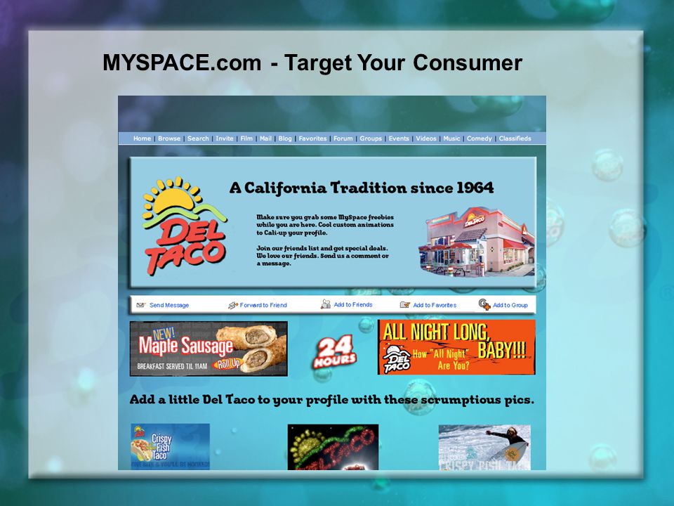 MYSPACE.com - Target Your Consumer