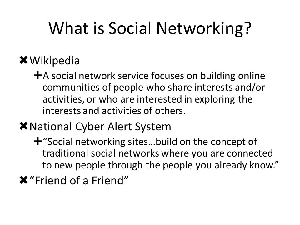 What is Social Networking.