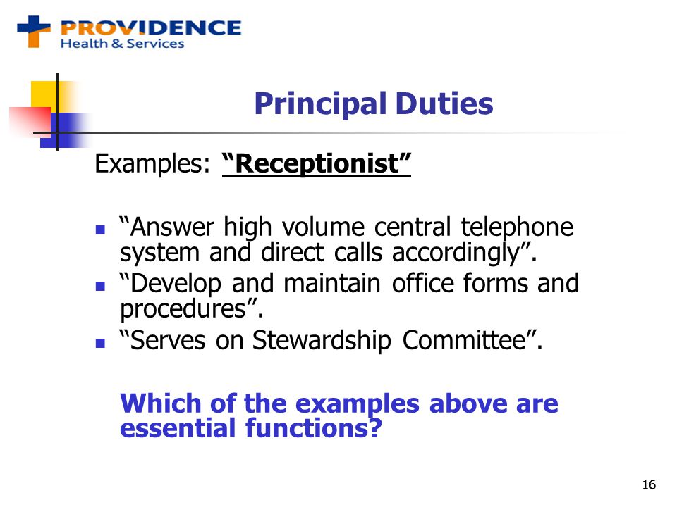 job descriptions presented by peggy accuardi compensation job duty