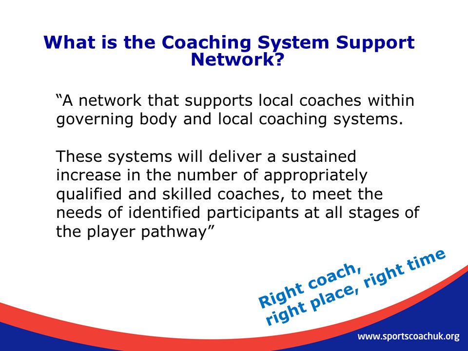 What is the Coaching System Support Network.