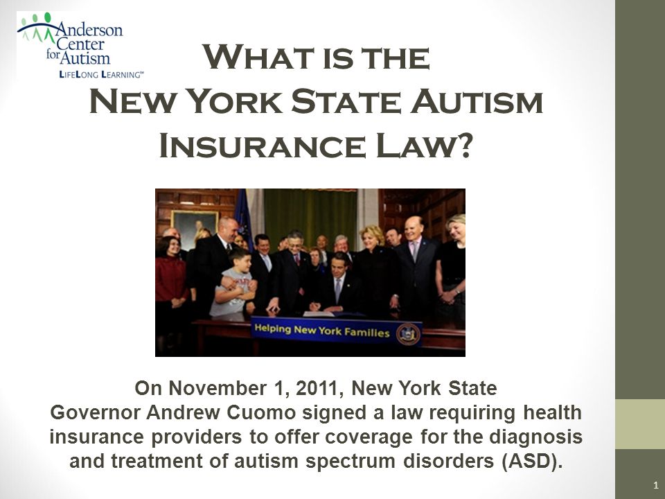 What is the New York State Autism Insurance Law.