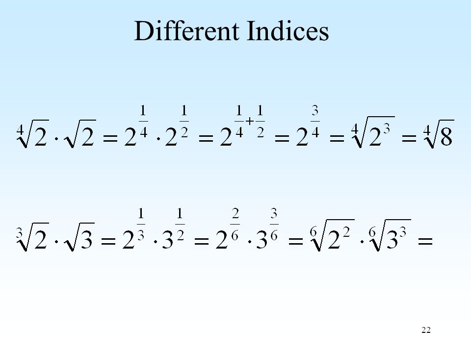 22 Different Indices