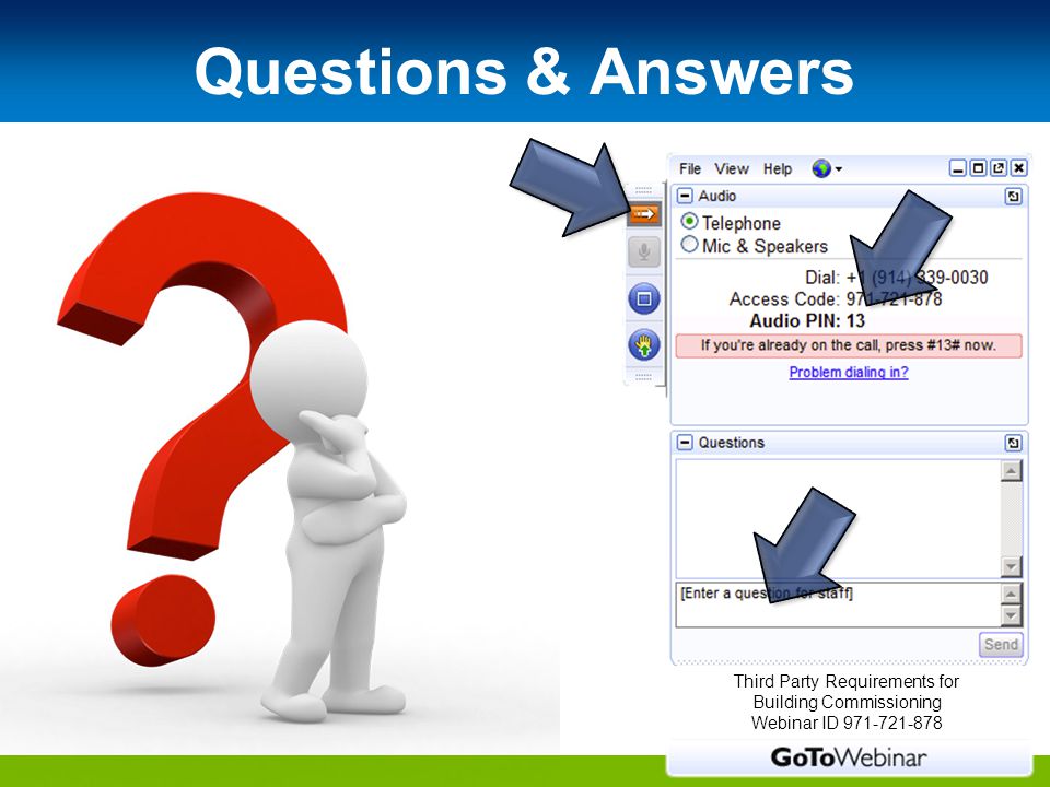 Third Party Requirements for Building Commissioning Webinar ID Questions & Answers