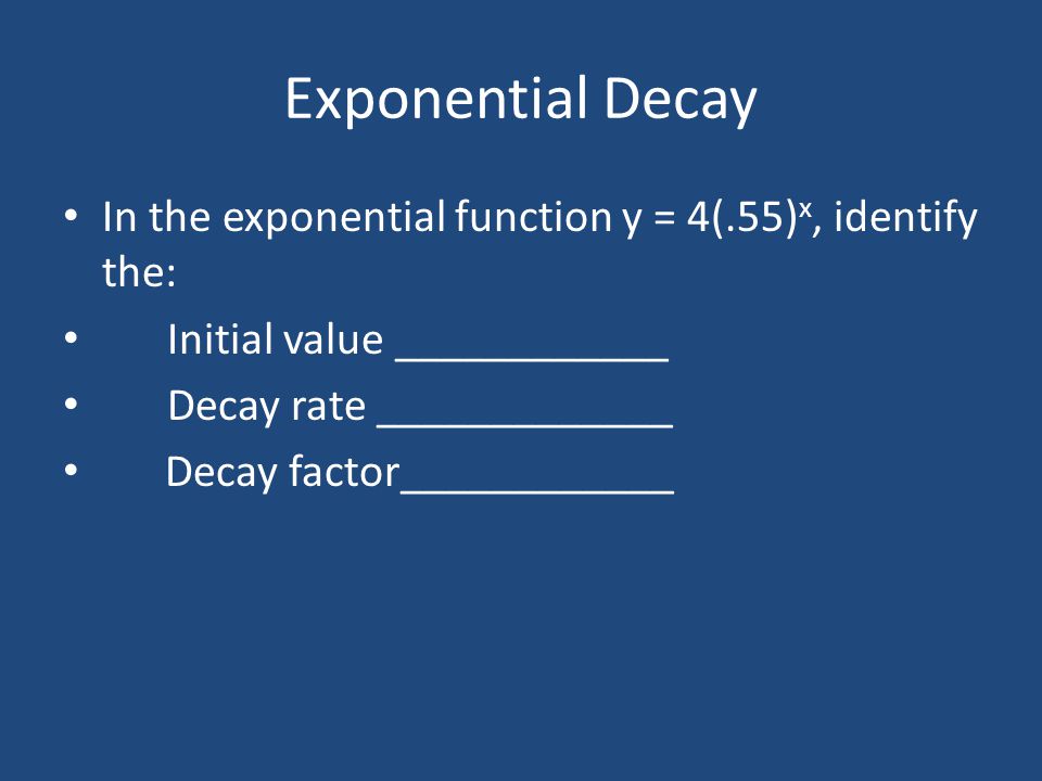 Exponential Growth vs Decay
