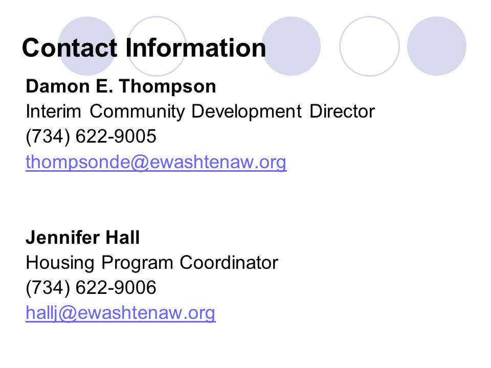 Contact Information Damon E.