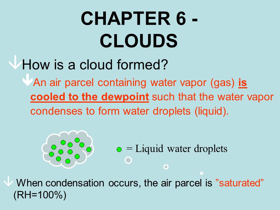 â How is a cloud formed.