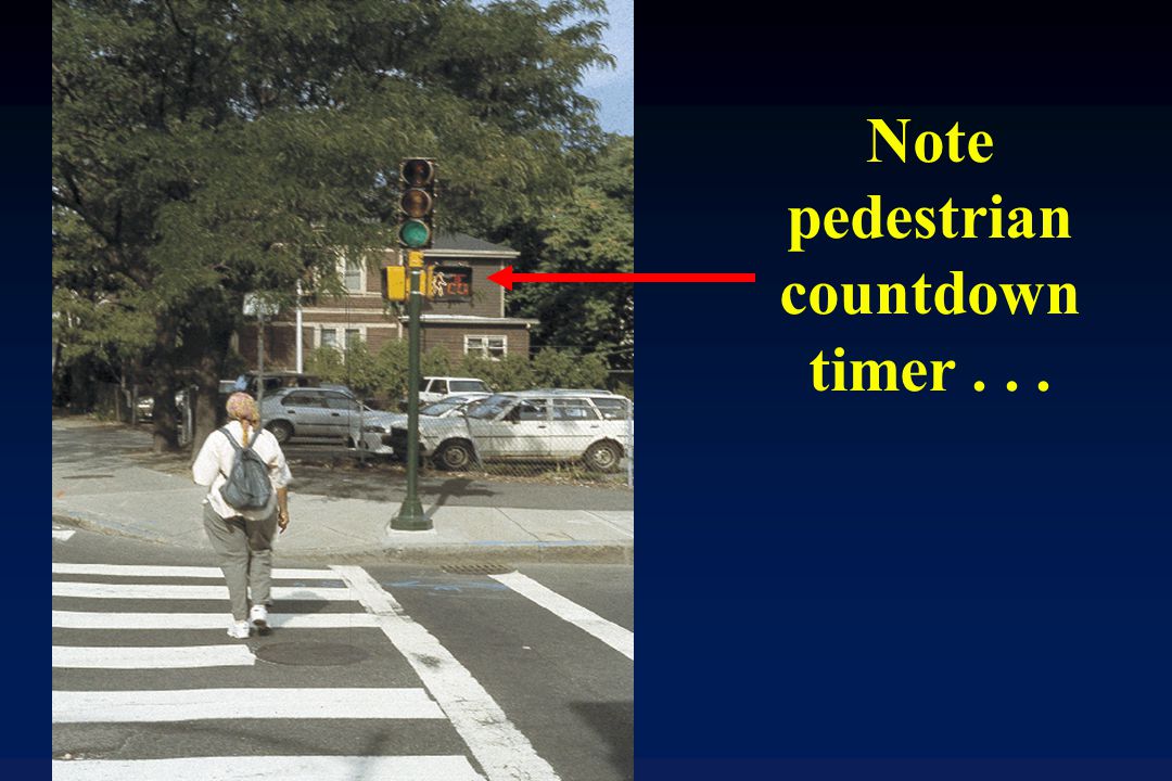 Note pedestrian countdown timer...