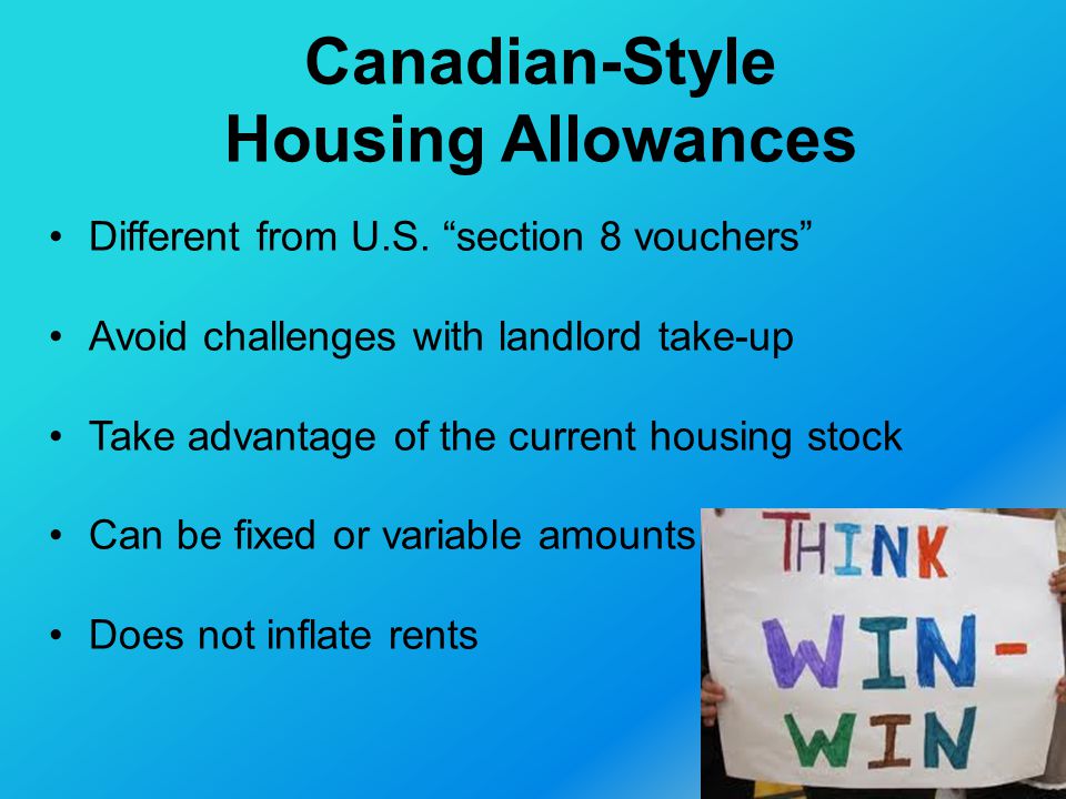 Canadian-Style Housing Allowances Different from U.S.