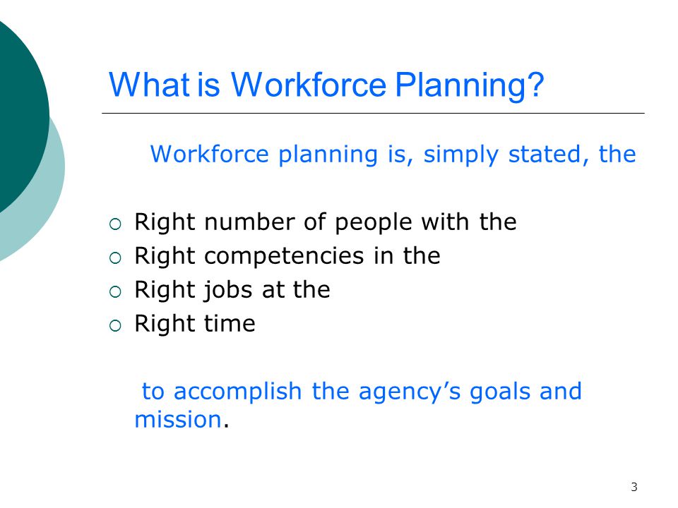 3 What is Workforce Planning.