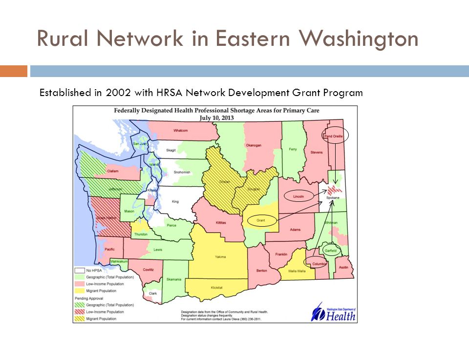 Rural Network in Eastern Washington Established in 2002 with HRSA Network Development Grant Program