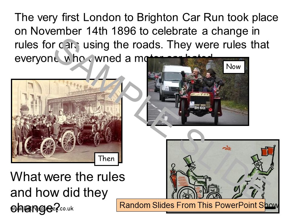 The very first London to Brighton Car Run took place on November 14th 1896 to celebrate a change in rules for cars using the roads.