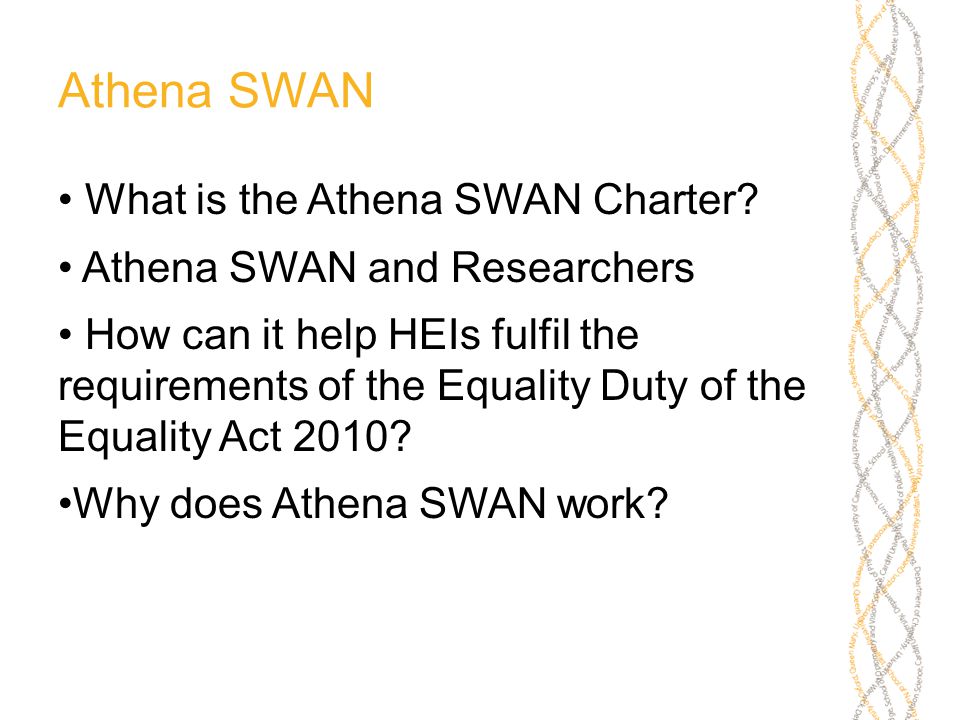 Athena SWAN What is the Athena SWAN Charter.