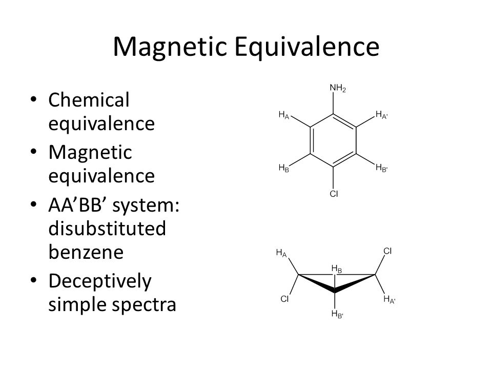 Advanced NMR Topics. Second Order Effects in NMR Splitting does not follow N+1; cannot be graphically Different – Additional peaks. - ppt download