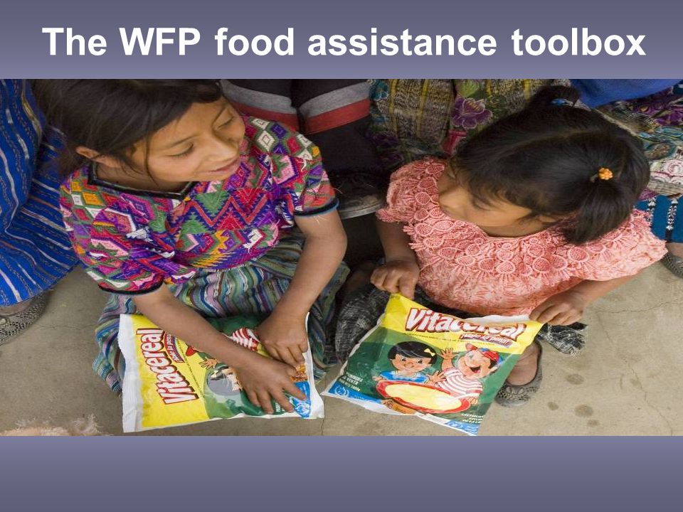 The WFP food assistance toolbox