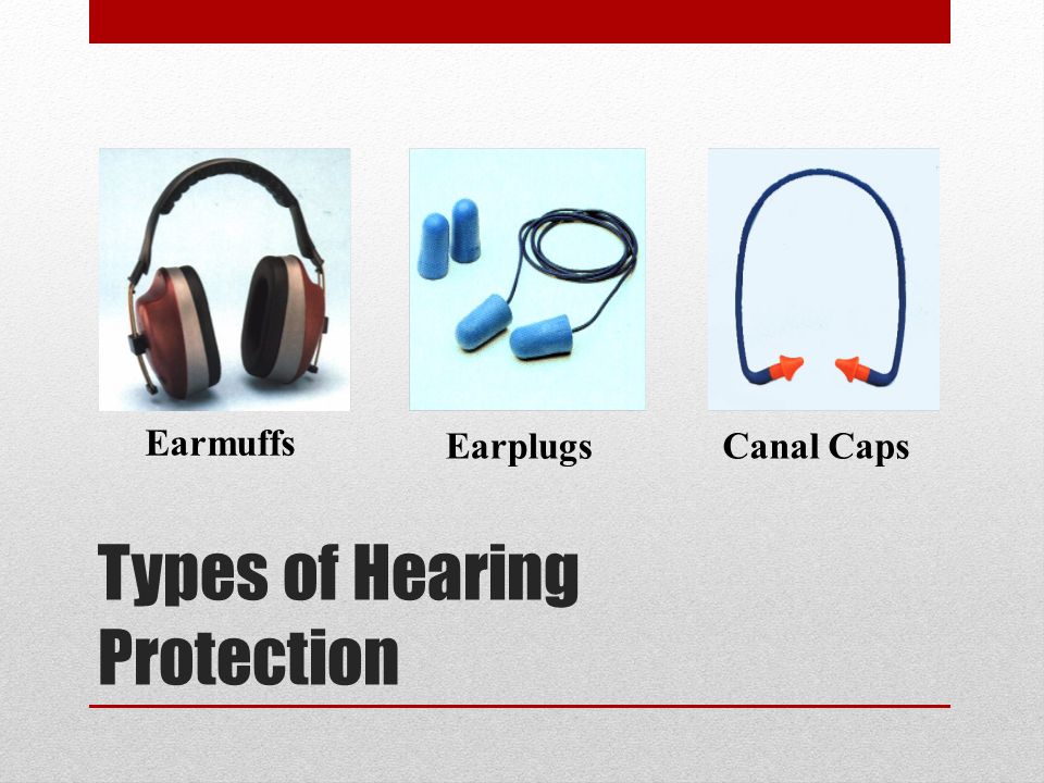 Types of Hearing Protection Earmuffs EarplugsCanal Caps