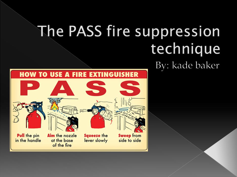 The Pass Technique Is A Technique Is Used For A Quick Over View Of How To Use A Fire Extinguisher In A Emergency Fire Pass Is A Acronym For Four