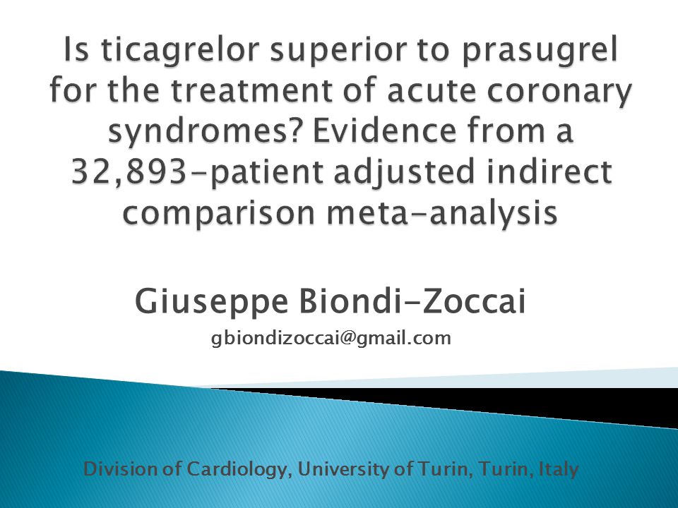 Giuseppe Biondi-Zoccai Division of Cardiology, University of Turin, Turin, Italy
