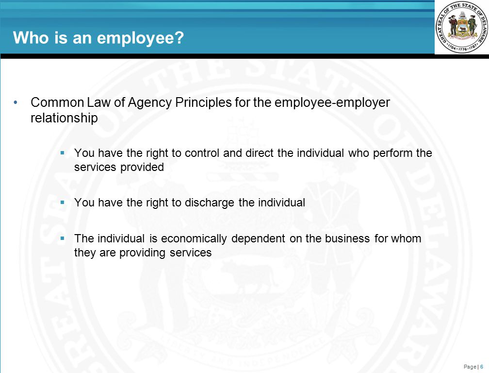 Who is an employee.